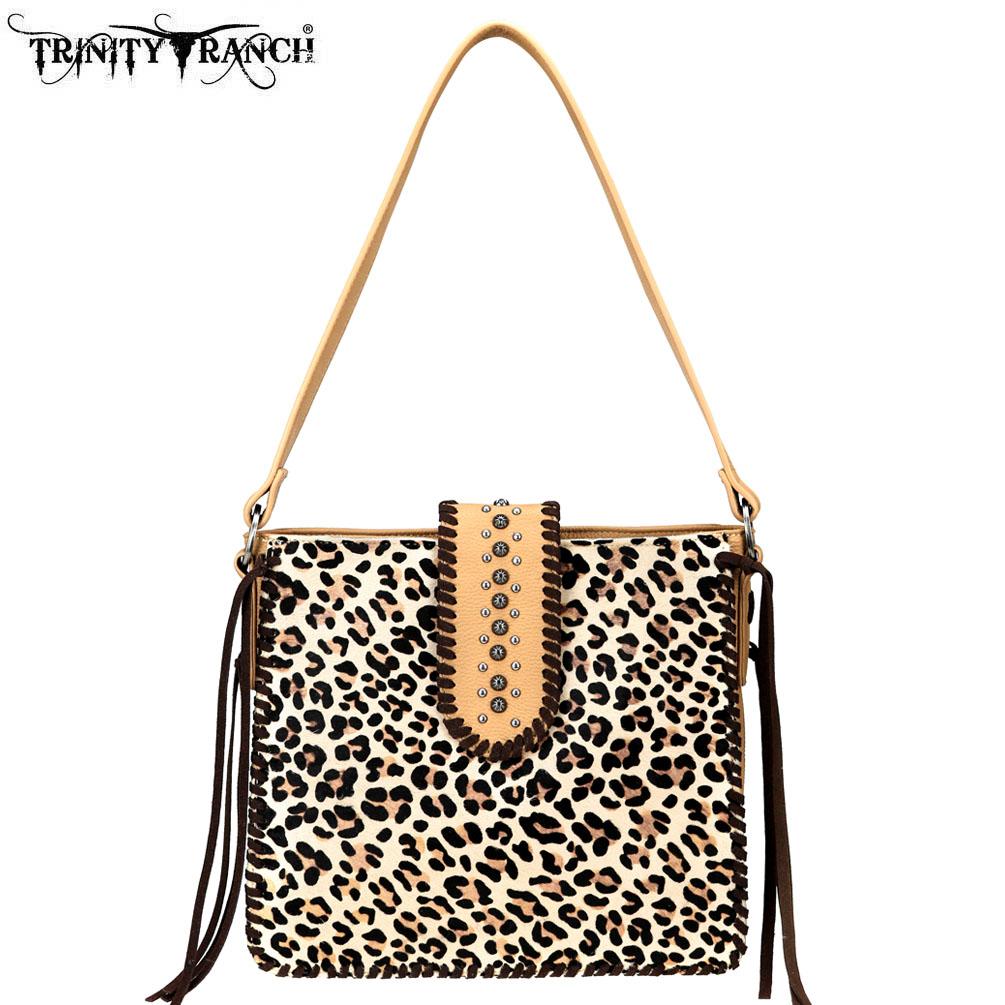 Trinity Ranch Hair-On Leather /Safari Collection Tote Bag