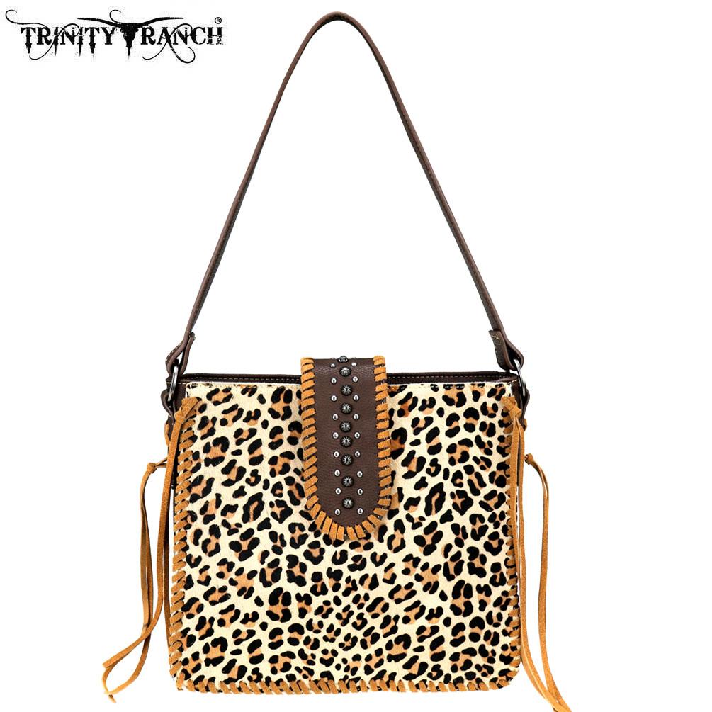 Trinity Ranch Hair-On Leather /Safari Collection Tote Bag