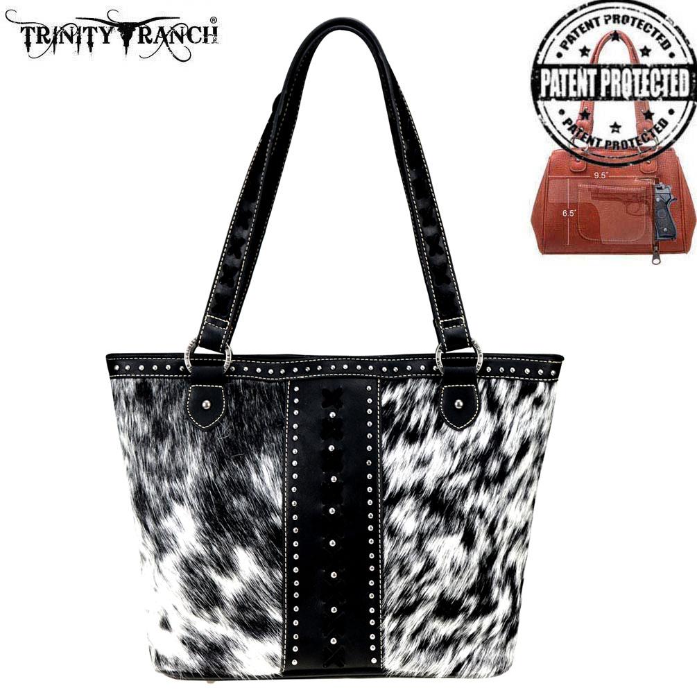 Trinity Ranch Hair-On Leather Collection Tote Bag