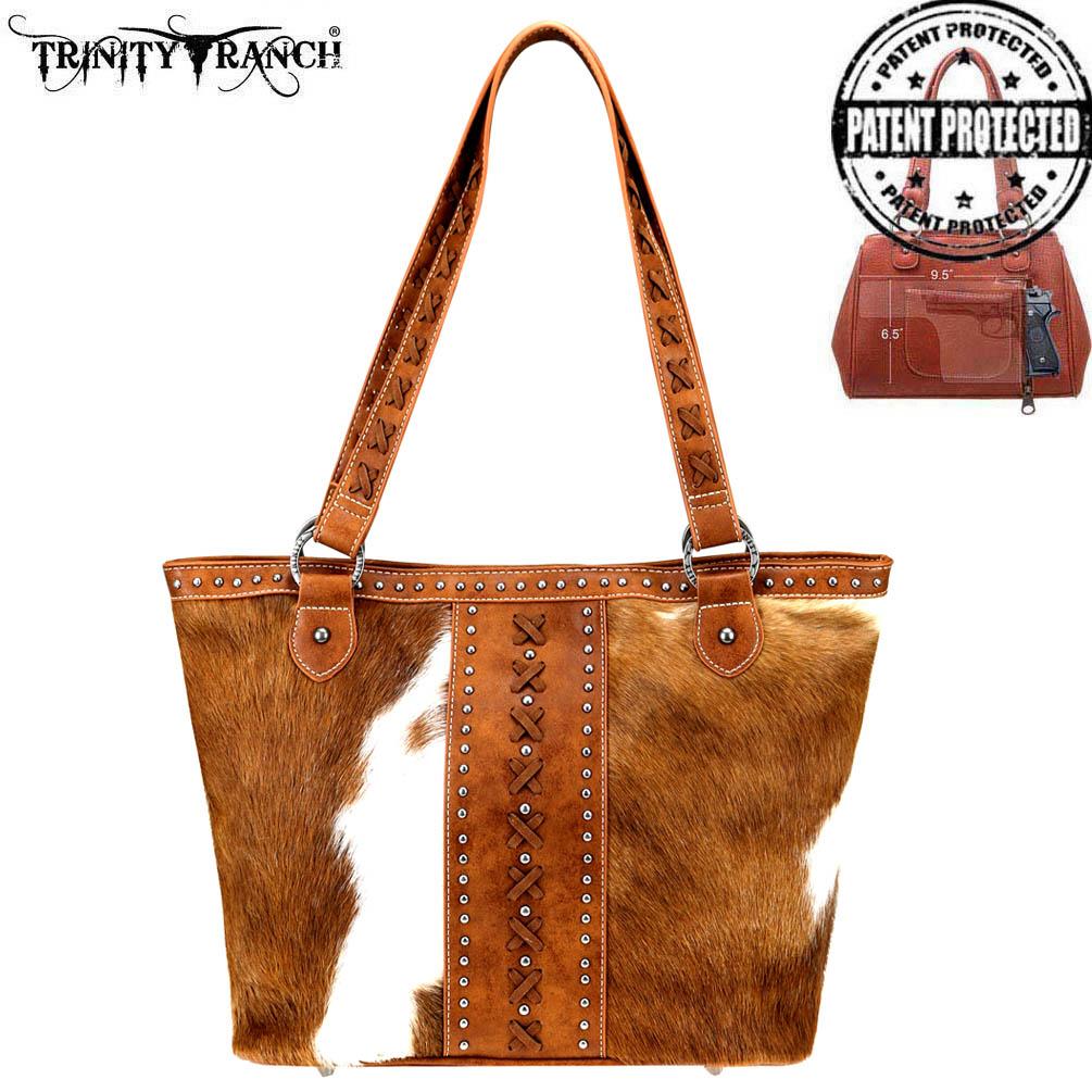 Trinity Ranch Hair-On Leather Collection Tote Bag
