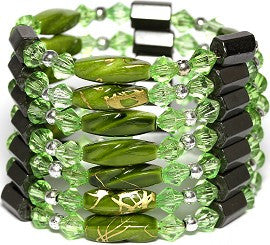 Magnetic Necklace Wrap Line Green