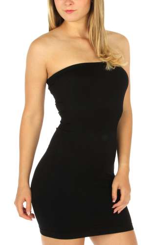 Solid strapless dress