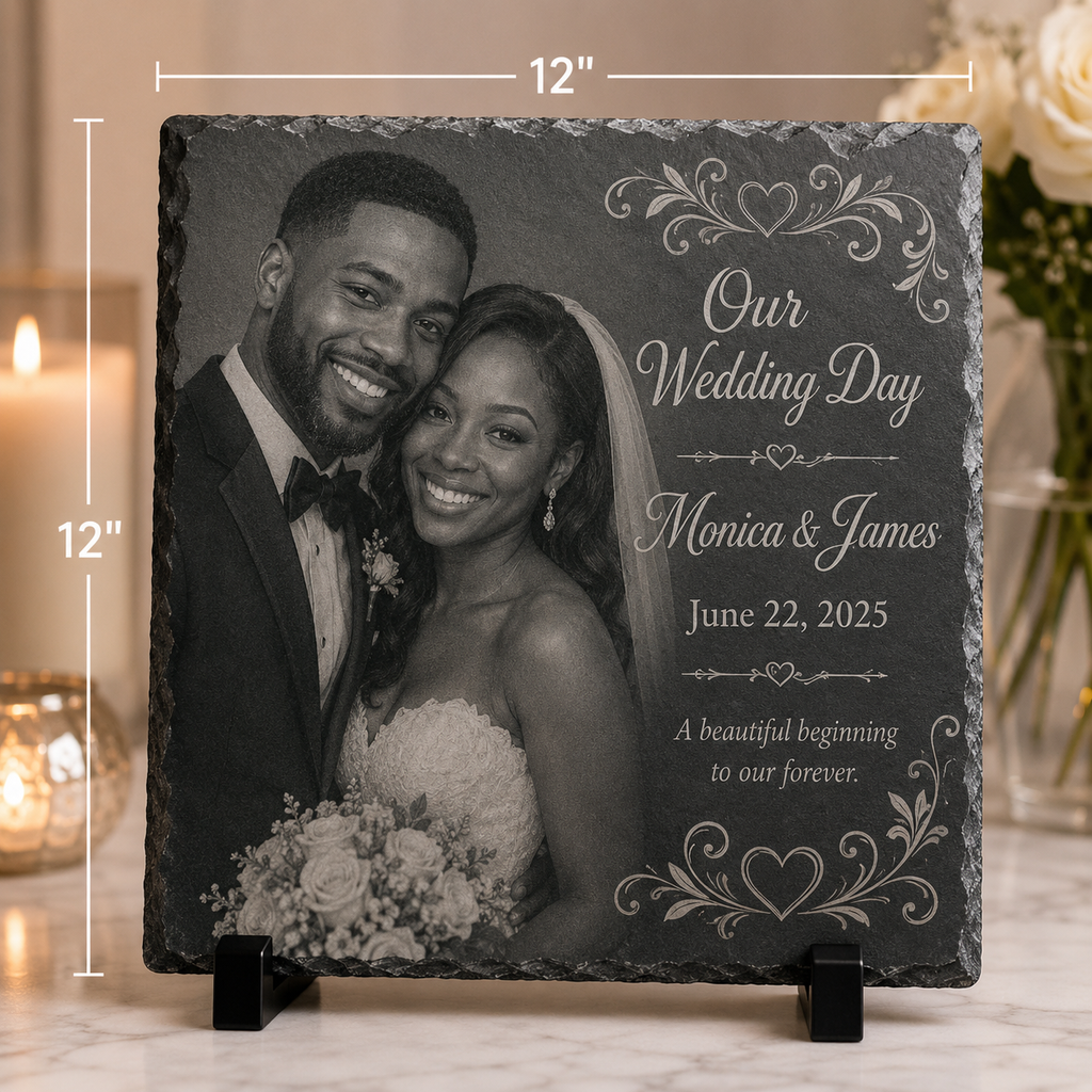 Personalized Engraved Photo Slate