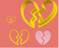 Half Hearts Cookie Cutter