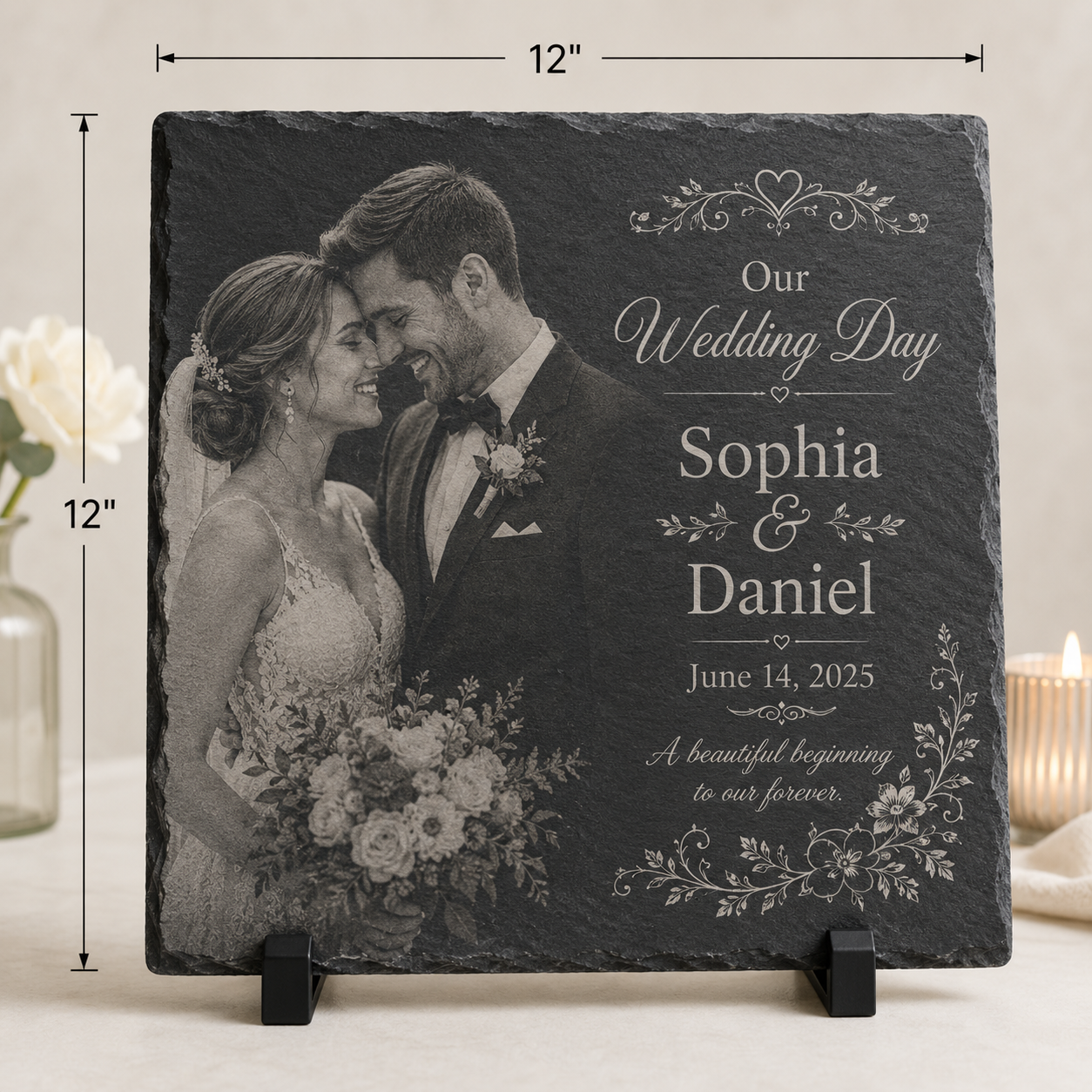 Personalized Engraved Photo Slate