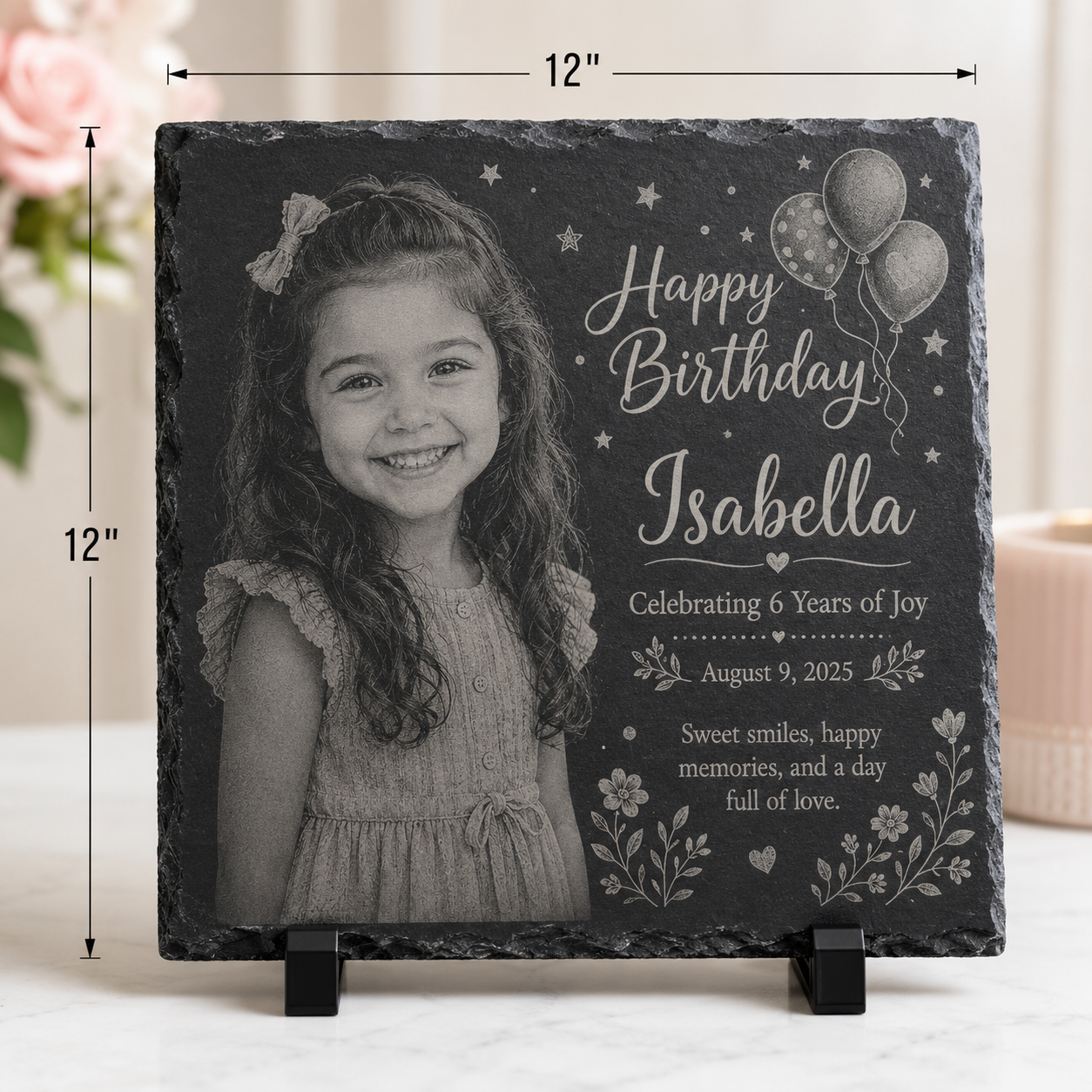 Personalized Engraved Photo Slate