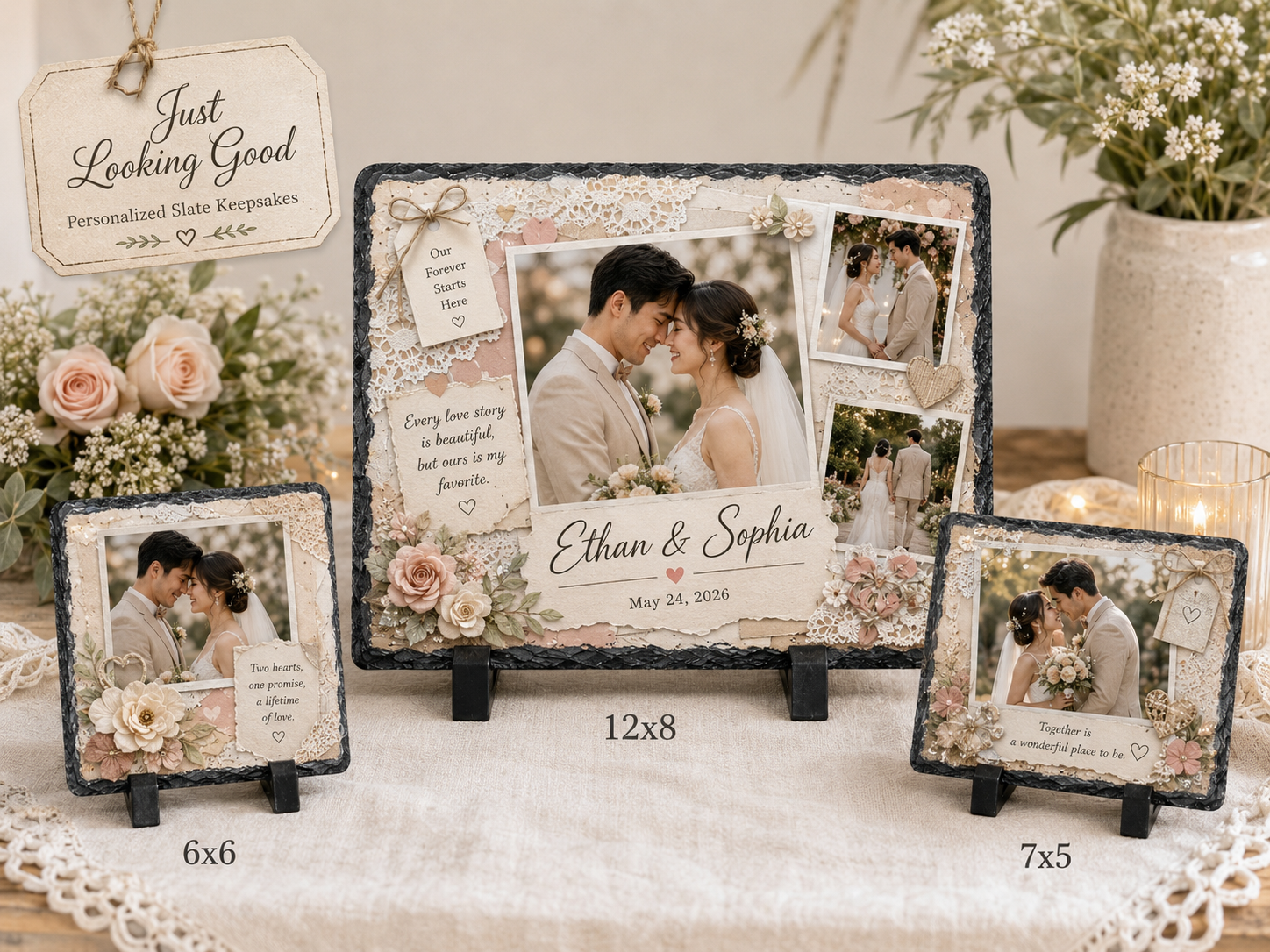 Personalized Engraved Photo Slate