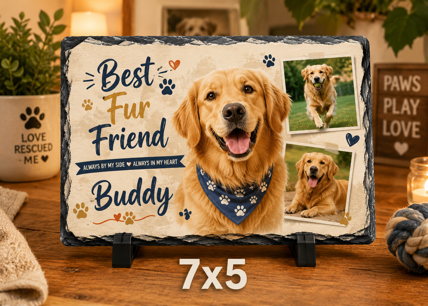 Personalized Engraved Photo Slate