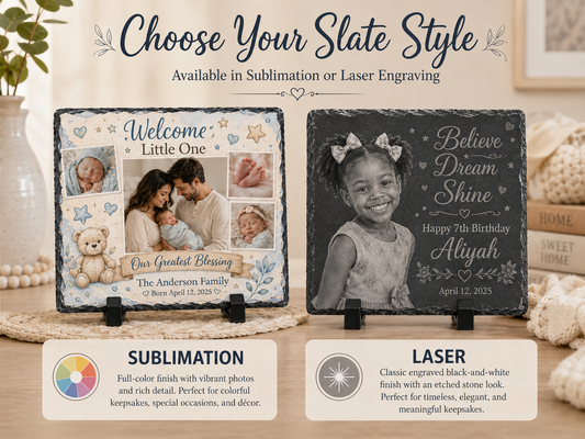 Personalized Engraved Photo Slate