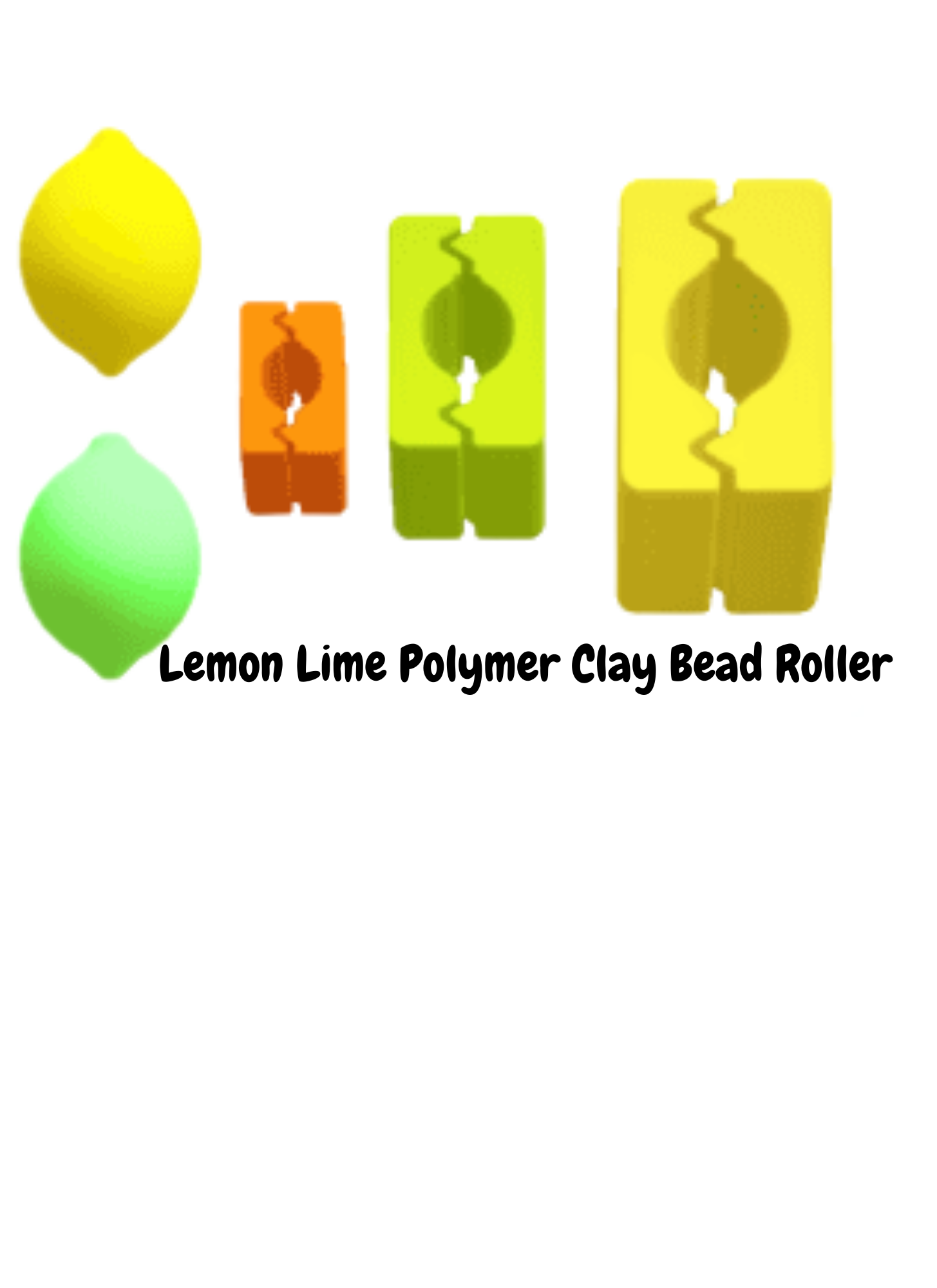 Lemon Lime Polymer Clay Bead Roller