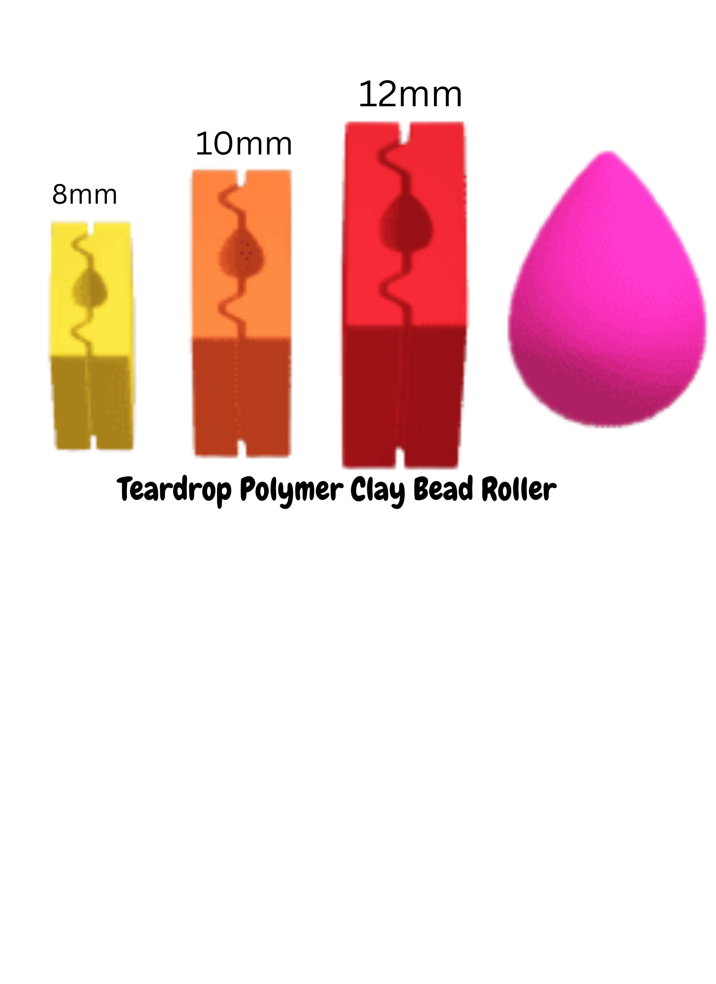 Teardrop Polymer Clay Bead Roller