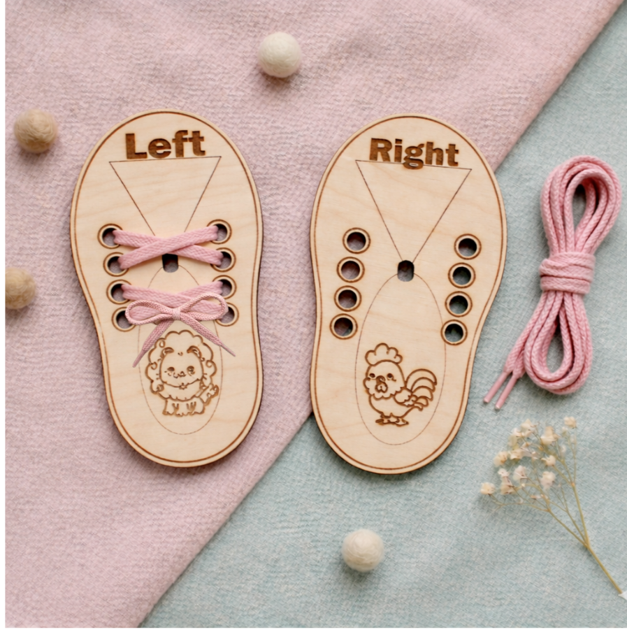 Wooden Shoe Lacing