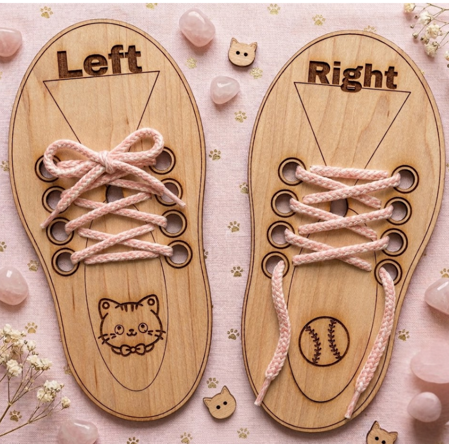 Wooden Shoe Lacing