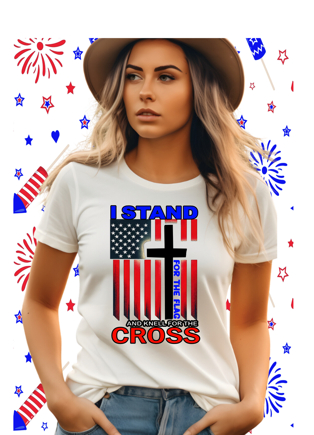 I Stand For The Flag, and Kneel For The Cross - Women