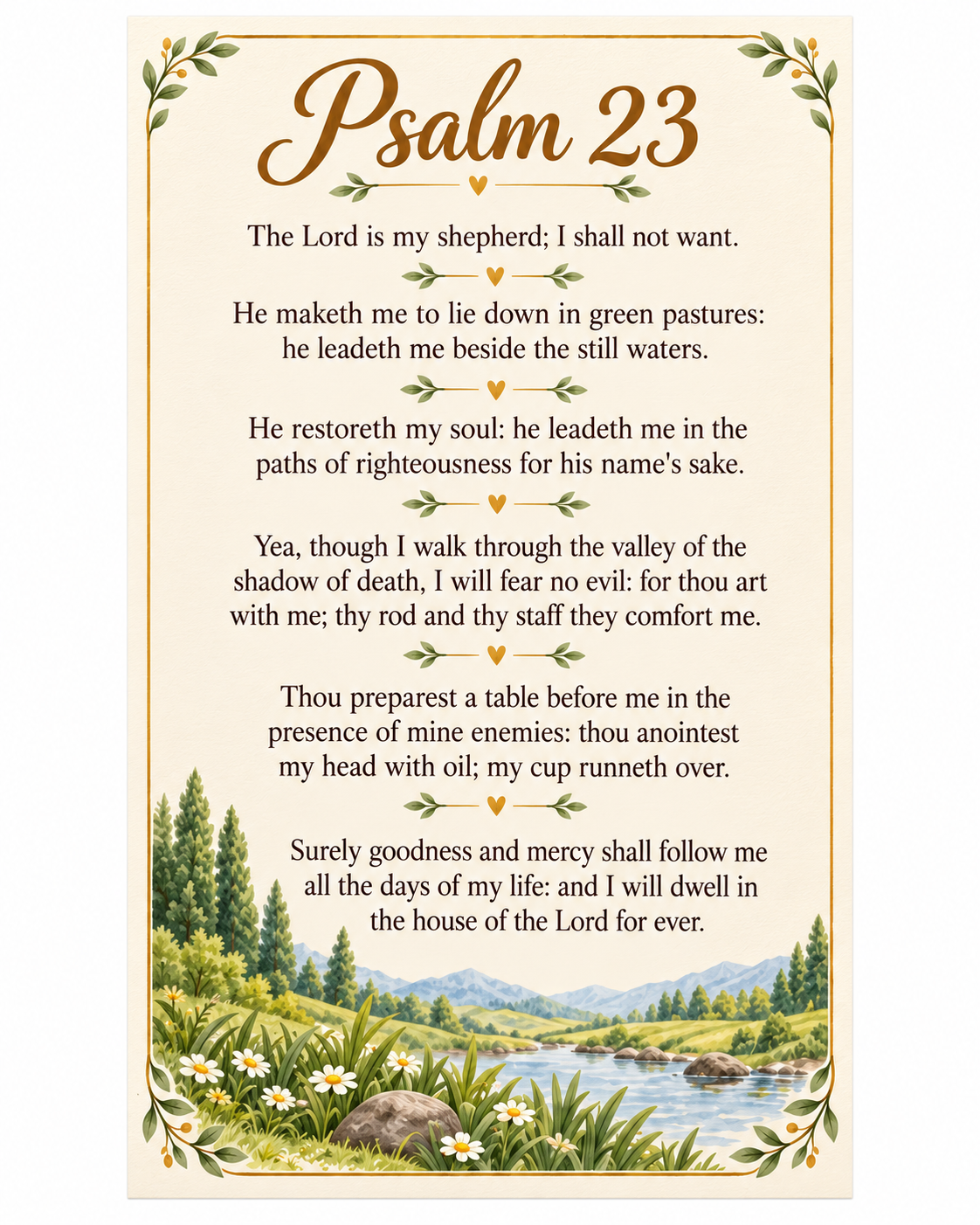 Wood Laser Cut Psalm 23 Faith Keepsake Kit