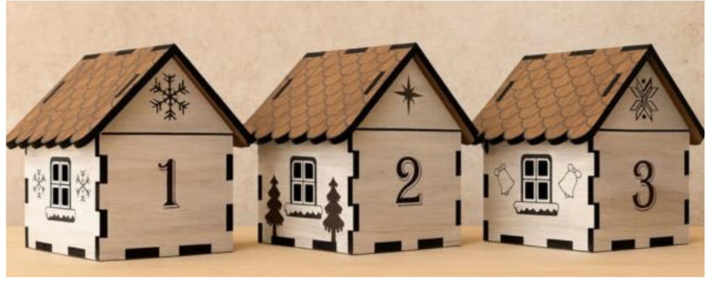 Wooden Christmas Tree Advent Calendar