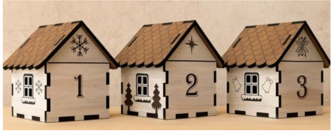 Wooden Christmas Tree Advent Calendar