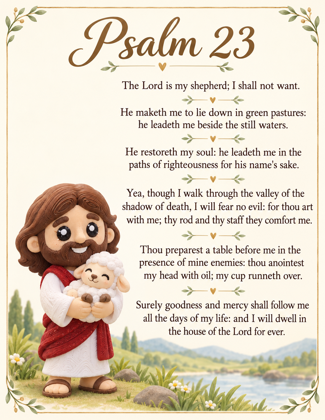 3D Printed Psalm 23 Faith Keepsake Kit