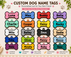 Personalized 3D Printed Dog Name Tags – 3 Sizes &amp; Multiple Colors