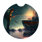 2 Pack Universal Auto Anti Slip Insert Coaster, Rubber Car Coasters