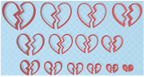 Half Hearts Cookie Cutter