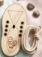 Wooden Shoe Lacing
