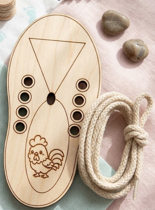 Wooden Shoe Lacing