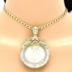 Gold Layered  Religious Pendant, Scorpion and Angel