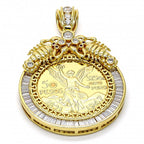 Gold Layered  Religious Pendant, Scorpion and Angel