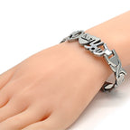 Stainless Steel Set Necklace and Bracelet, Hugs and Kisses and Love