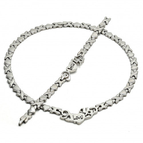 Stainless Steel  Set Necklace and Bracelet