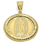 Gold Layered  Religious Pendant, Guadalupe