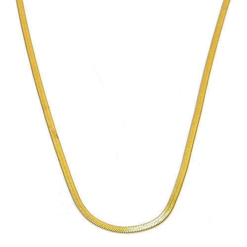 Stainless Steel  Basic Necklace, Polished Finish, Gold Tone