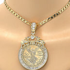 Gold Layered  Religious Pendant, Angel and Elephant