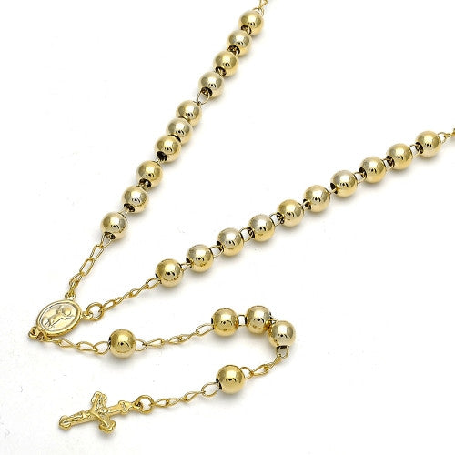 Gold Layered  Medium Rosary, Divino Niño and Crucifix