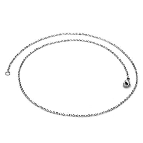 Stainless Steel  Basic Necklace, Rolo