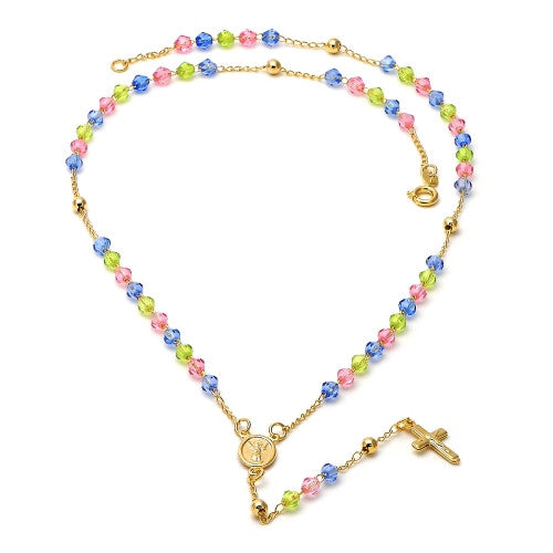 Gold Layered Thin Rosary, Divino Niño and  Guadalupe Crucifix