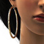 Extra Large Hoop, Matte Finish, Gold Tone