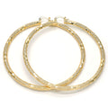 Extra Large Hoop, Matte Finish, Gold Tone