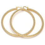 Extra Large Hoop, Matte Finish, Gold Tone