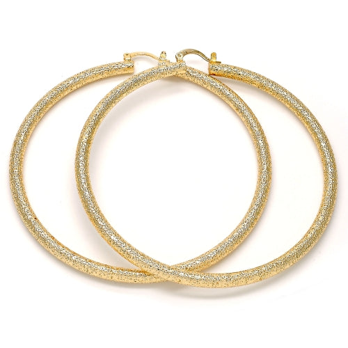 Extra Large Hoop, Matte Finish, Gold Tone