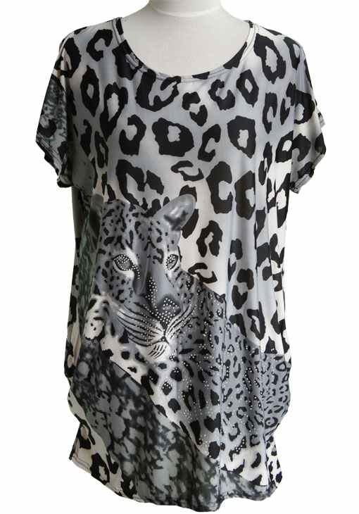 Leopard Print Tunic With Beads