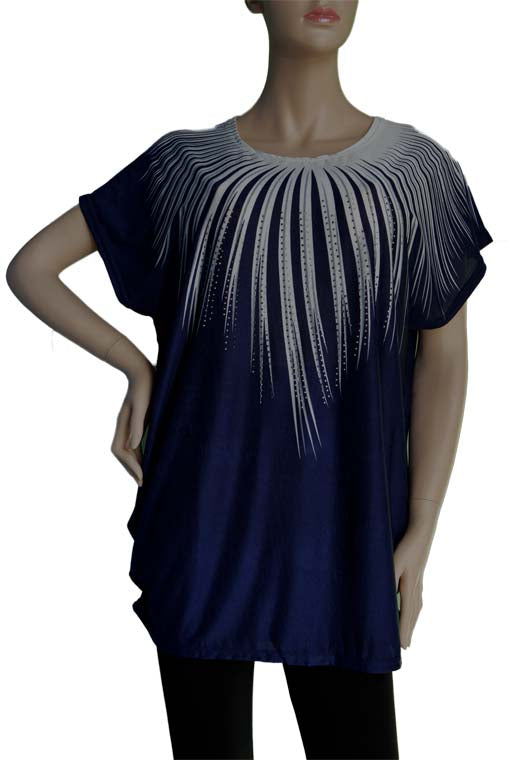 Print Tunic With Beads