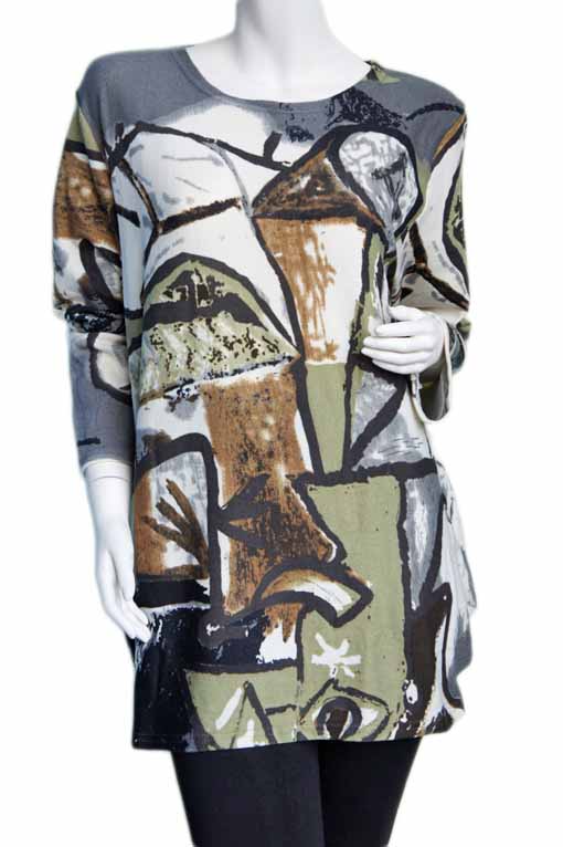 Print Tunic with long sleeves