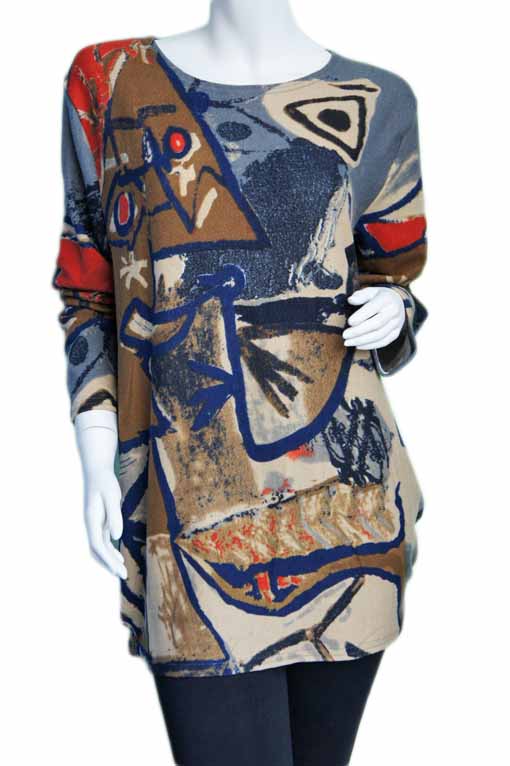 Print Tunic with long sleeves