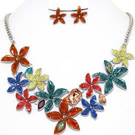 Necklace Earring Set Flower Star