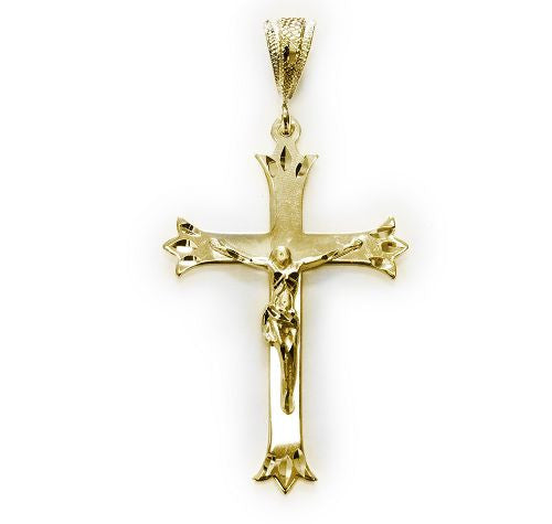 XL Diamond Cut Gold Bonded Crucifix
