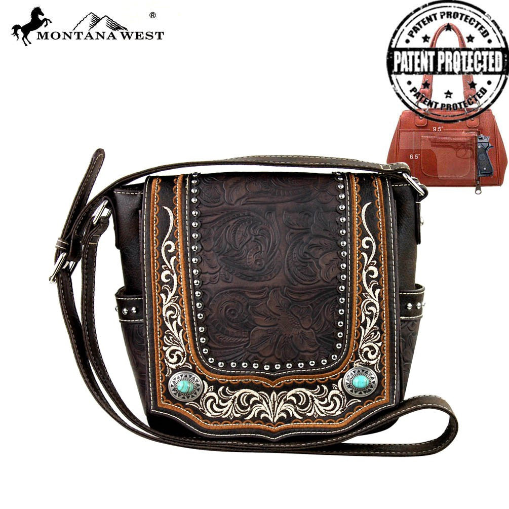 Montana West Concho Collection Concealed Handgun Messenger Bag
