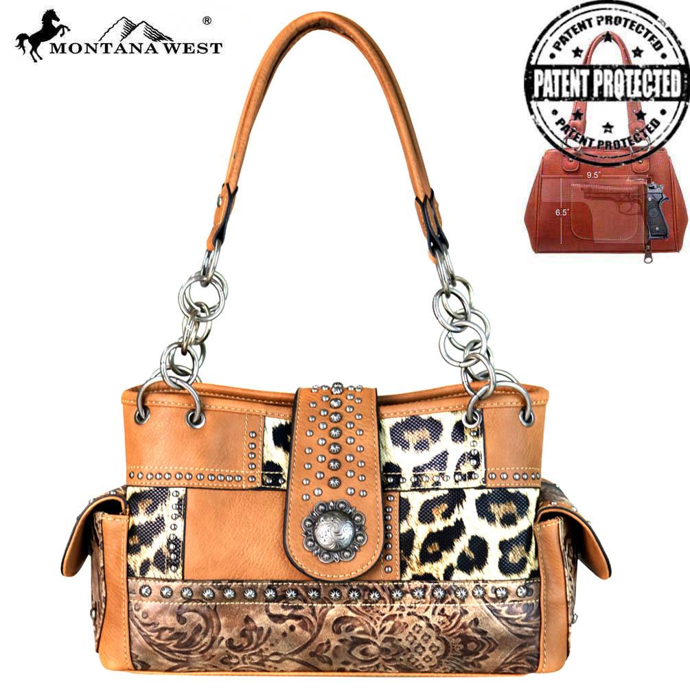 Montana West Safari/Concho Collection Concealed Carry Satchel