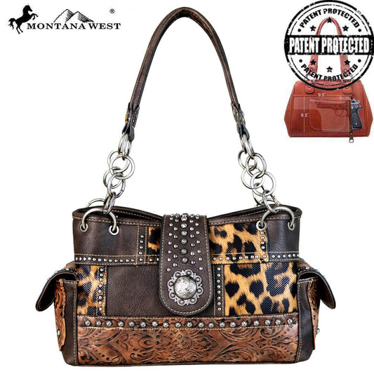 Montana West Safari/Concho Collection Concealed Carry Satchel